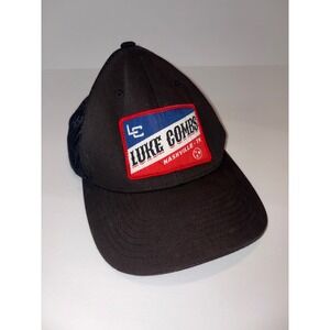 Luke Combs Nashville TN Black Trucker Hat Cap‎ Country Music Concert Patch